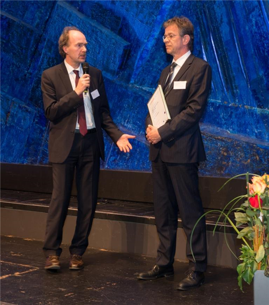 B.A.U.M.-Vorstandsmitglied Martin Oldeland und Johannes Doms, Mitglied der Geschäftsleitung von HiPP