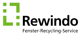 Logo Rewindo mit dem Untertitel Fenster-Recycling-Service