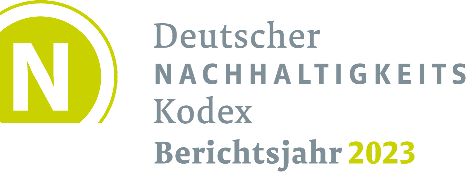 Logo Deutscher Nachhaltigkeitskodes Berichtsjahr 2023