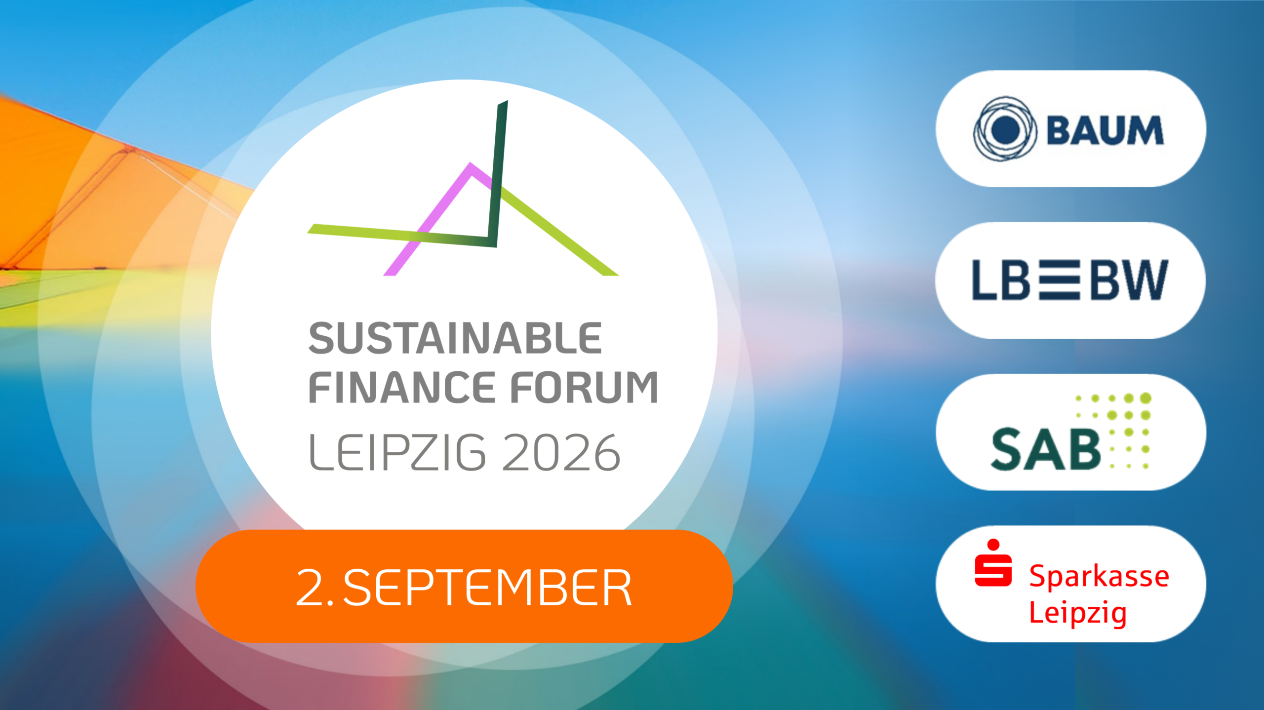 Logo des Sustainable Finance Forum Leipzig 2024 – Fachkonferenz zu nachhaltiger Finanzierung, ESG-Investments und grüner Transformation der Finanzwirtschaft