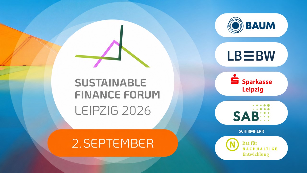 Logo of the Sustainable Finance Forum Leipzig 2024 – Conference on sustainable finance, ESG investments, and the green transformation of the financial sector